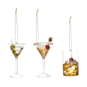 3" Cocktail Ornaments