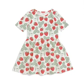 Alberta Dress - Strawberries Red & Green