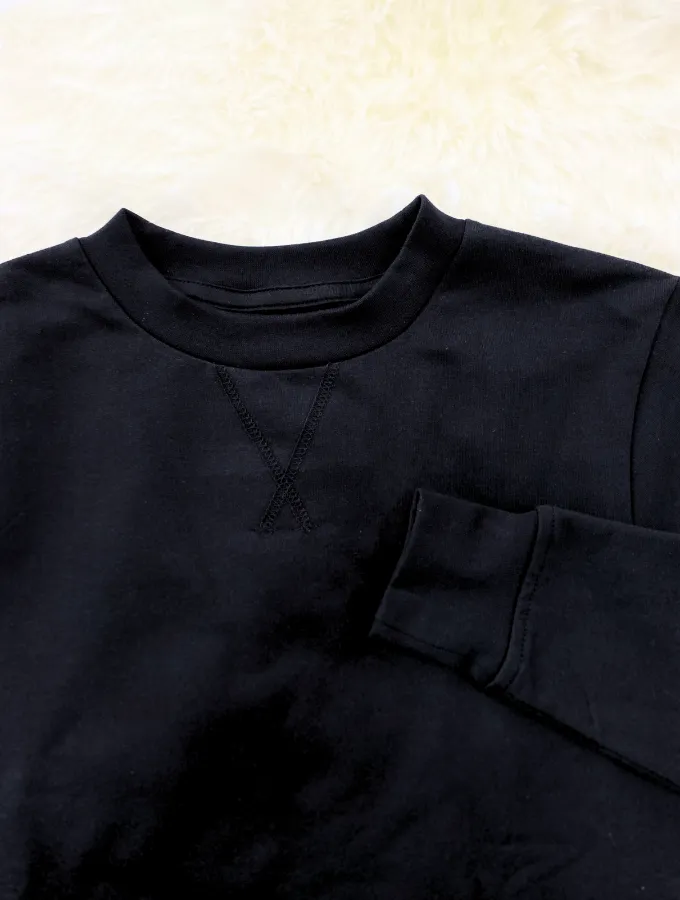 BASIC UNISEX SWEATER - BLACK