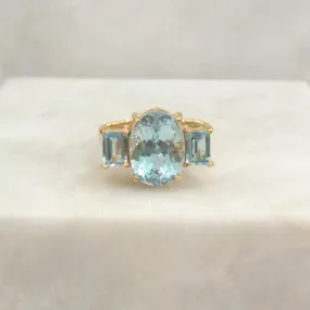 Blue Topaz Cocktail Ring