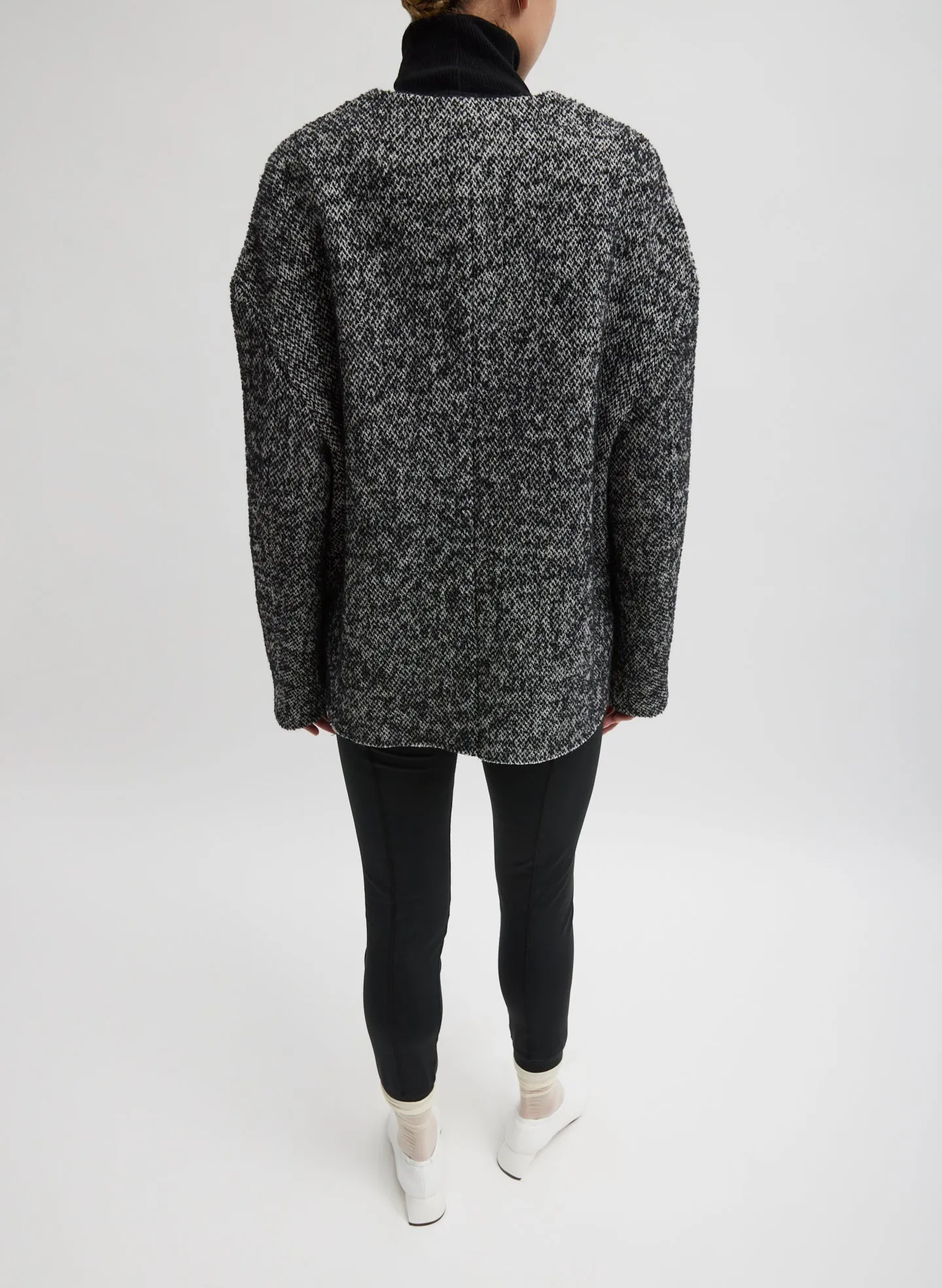 Boucle Tweed Cardigan Coat