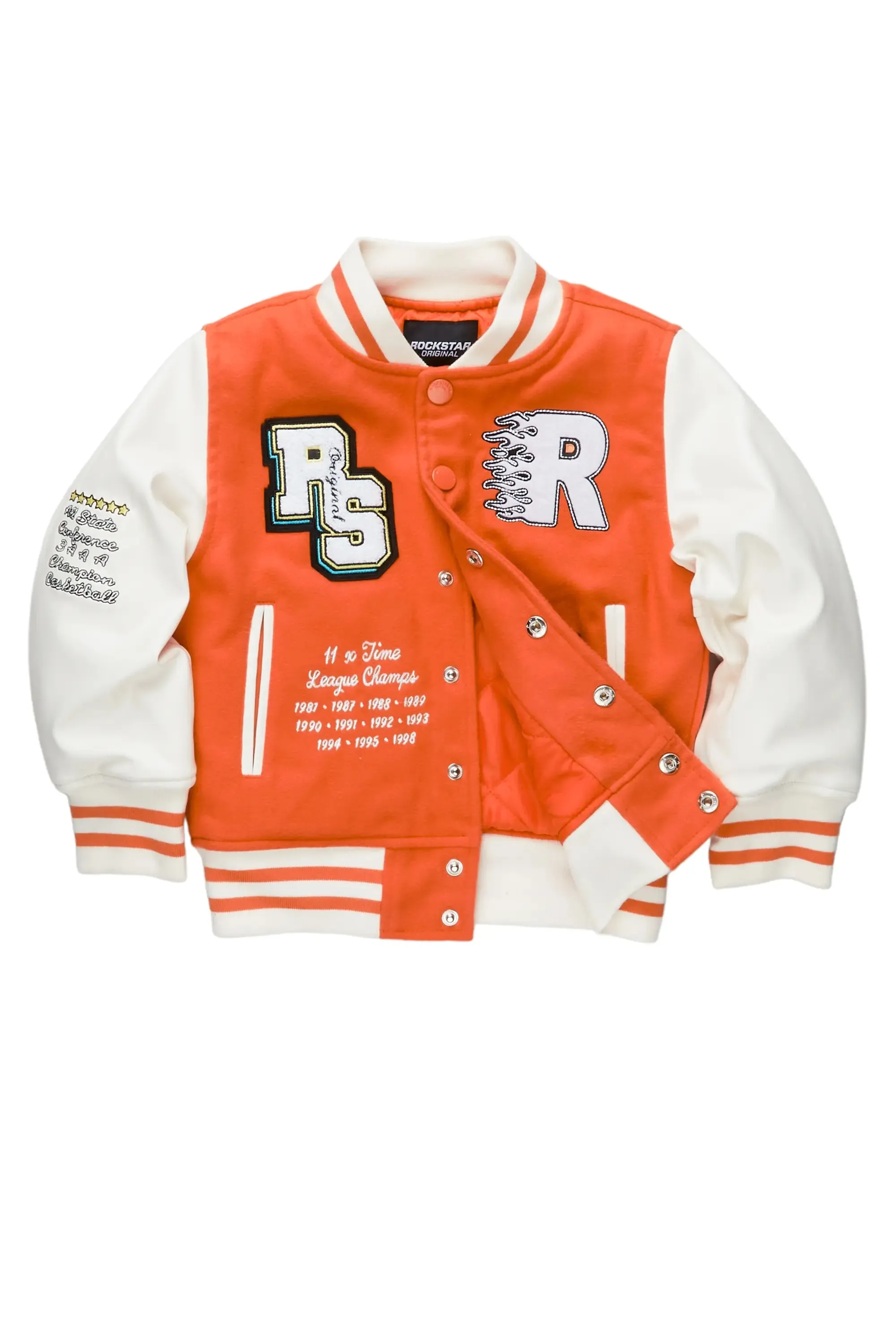 Boys Leaner Orange Bomber Jacket