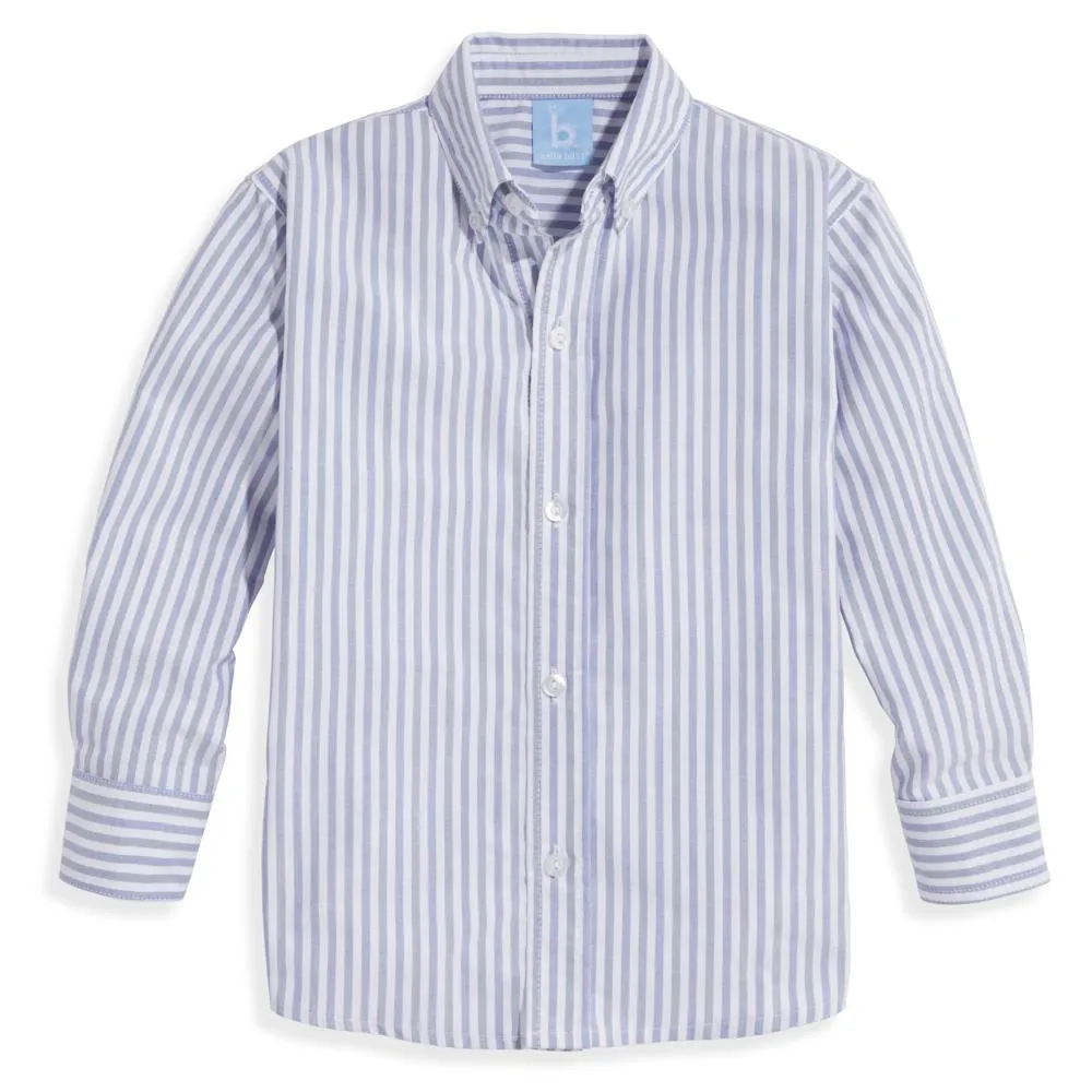 Button-down Shirt | Blue Oxford Stripe (14)