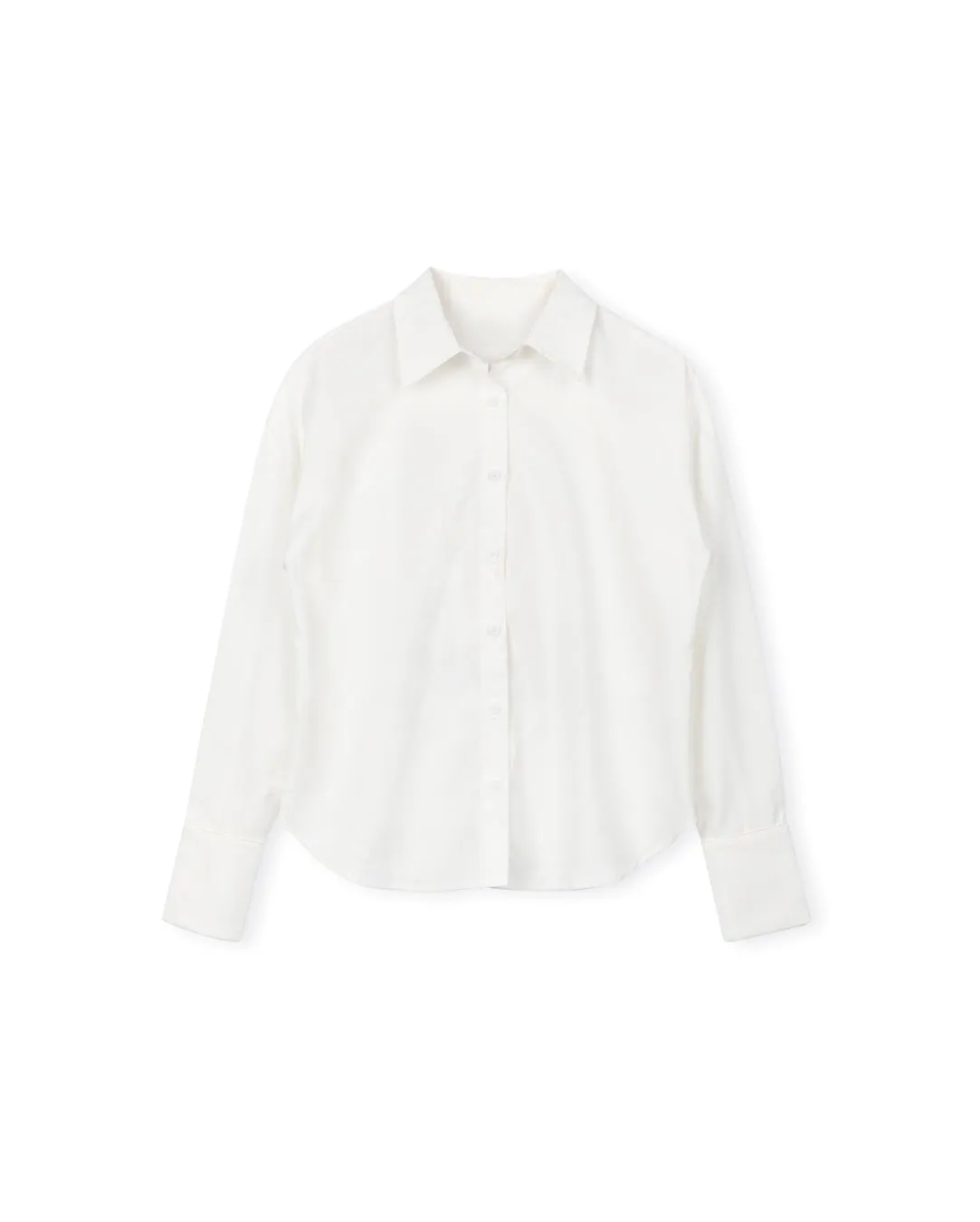 Button Down Shirt With Gathered Waist