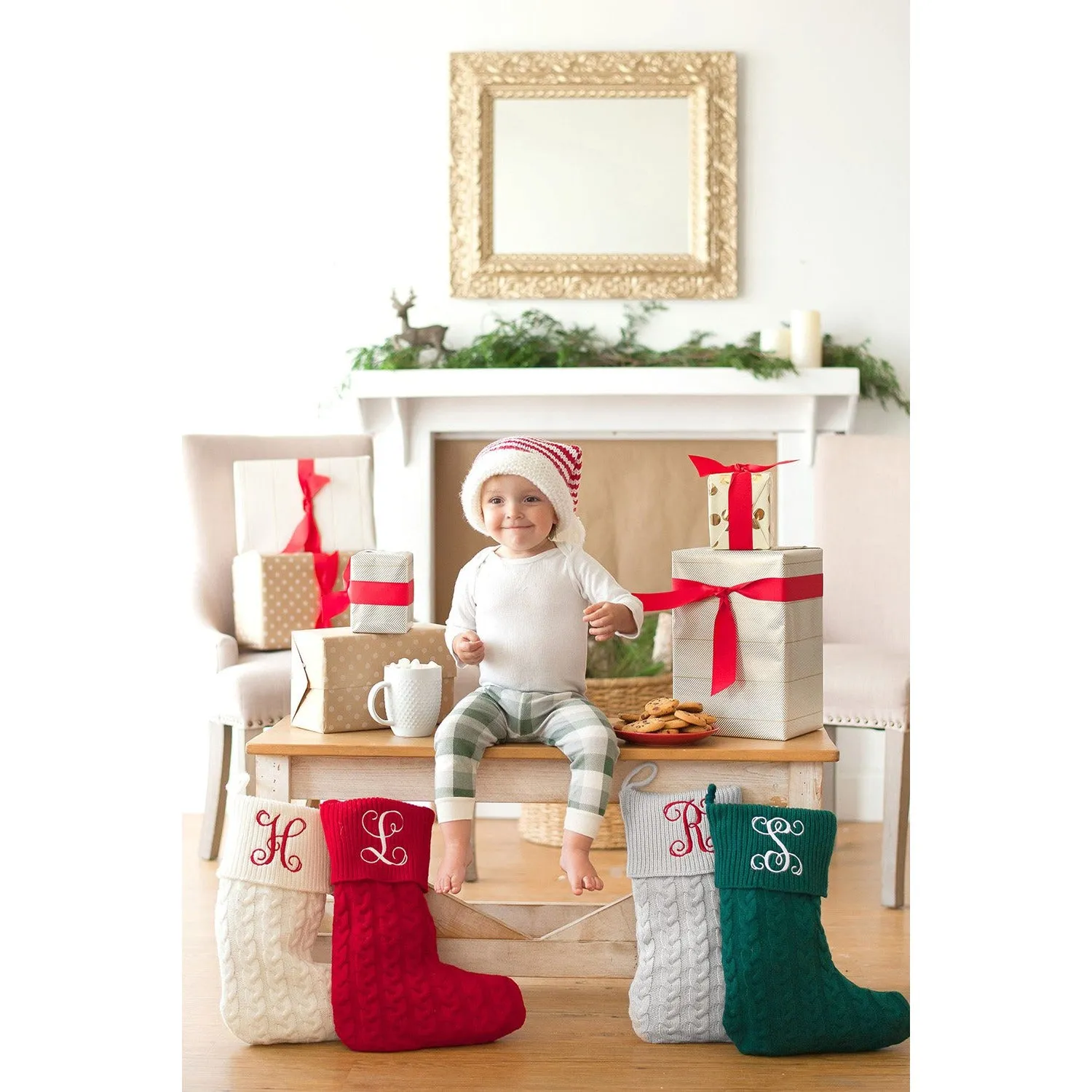 Cable Knit Christmas Stockings