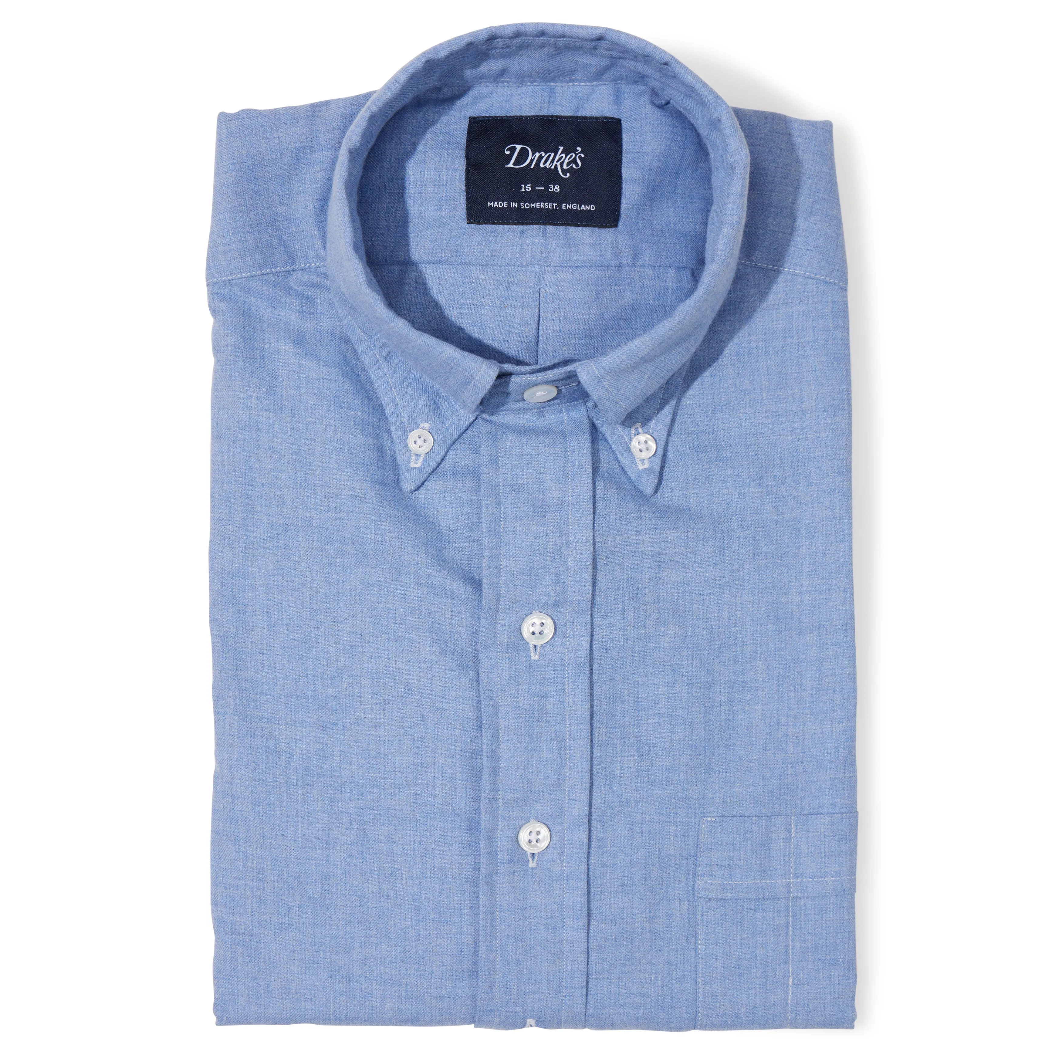 Cotton Flannel Button-down Shirt