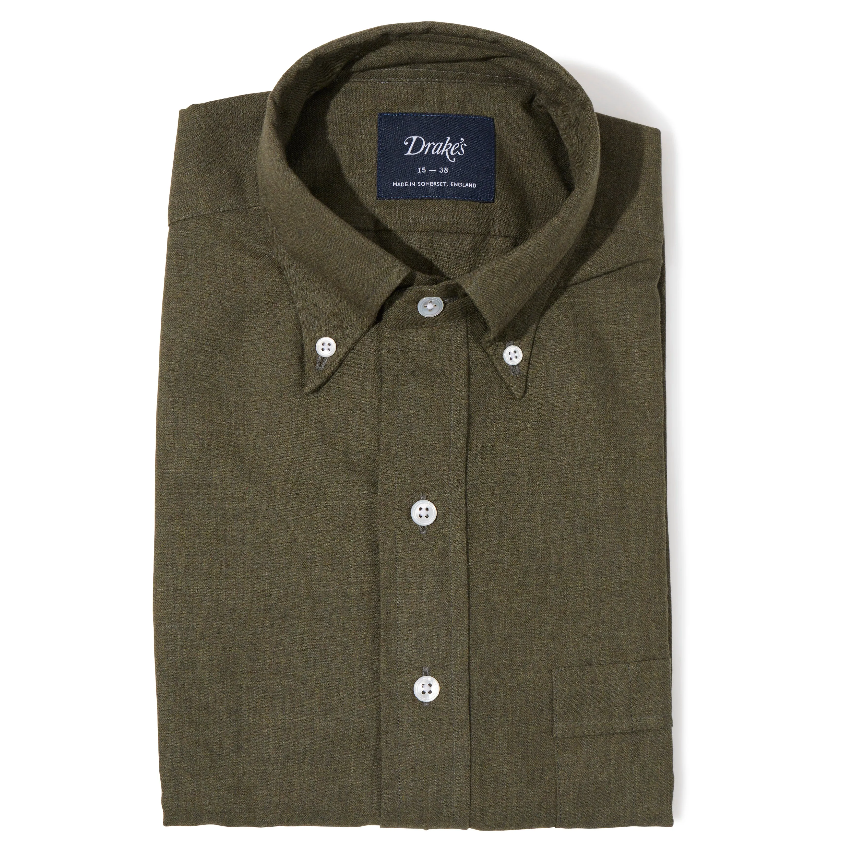 Cotton Flannel Button-down Shirt