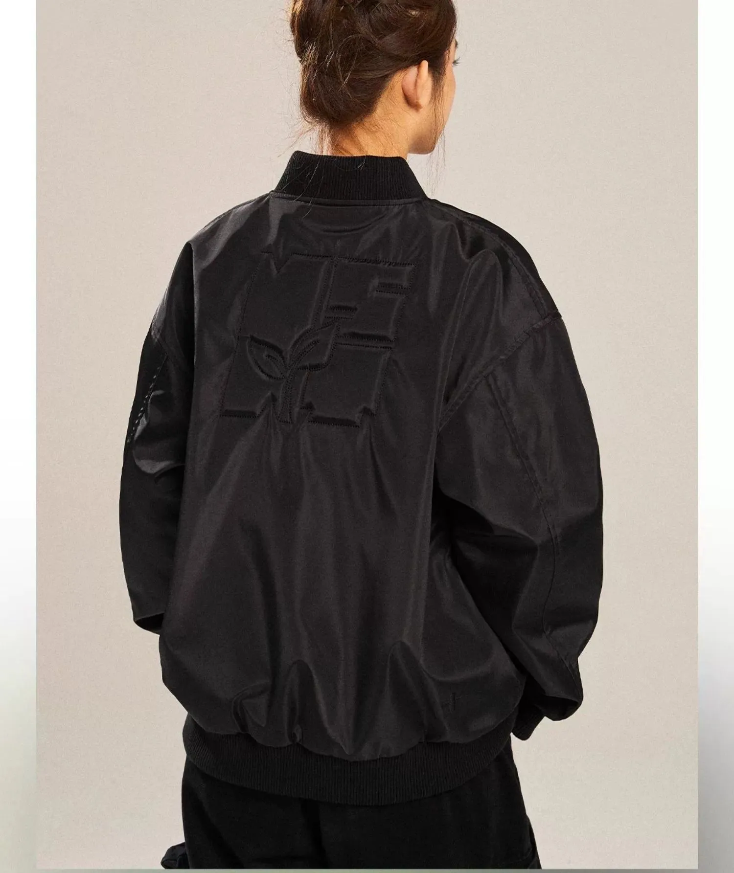 Embossed Logo Bomber Jacket