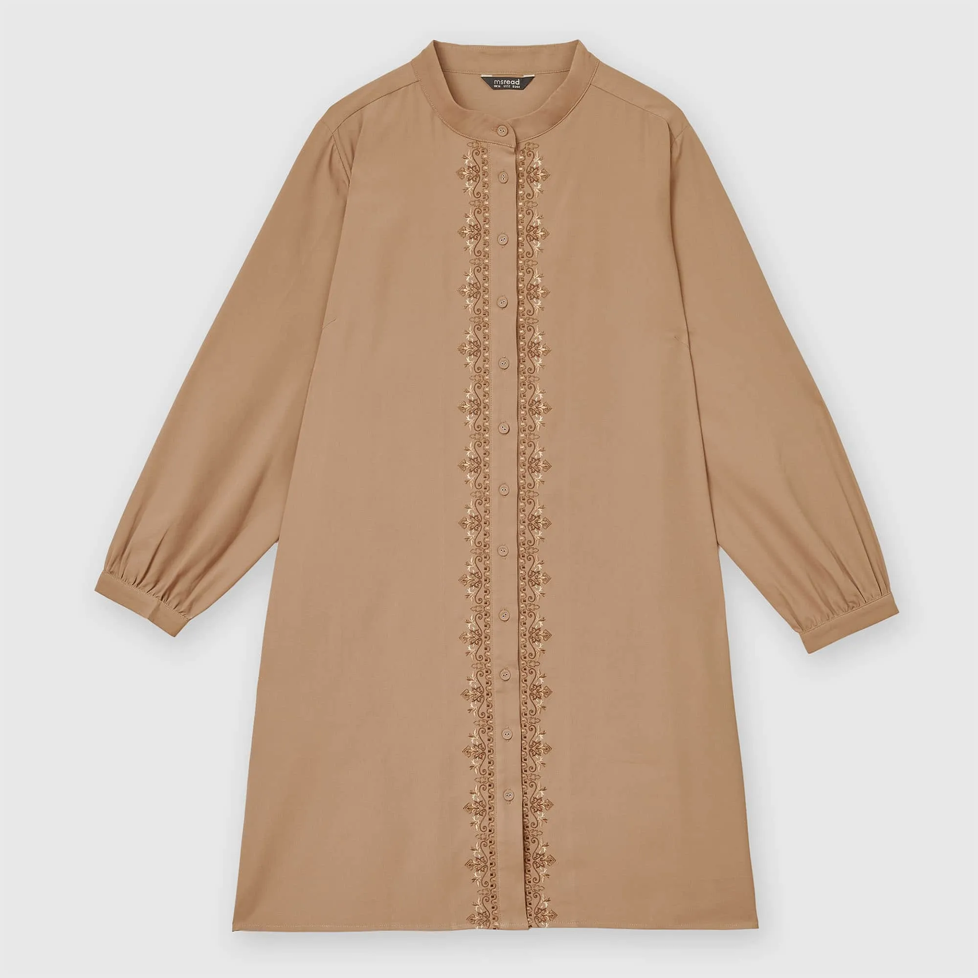 Embroidered Stand Collared Tunic