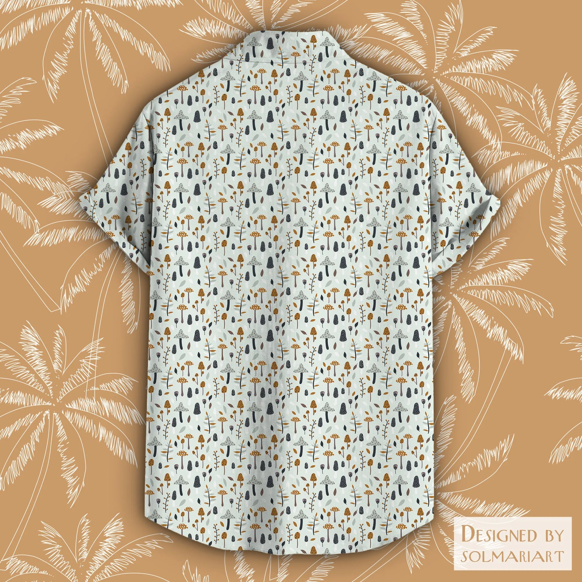 Field of Mushrooms Button Down Shirt