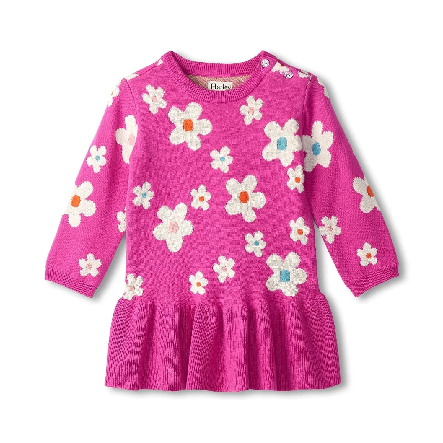 Hatley Flounce Hem Sweater Dress - New Flowers