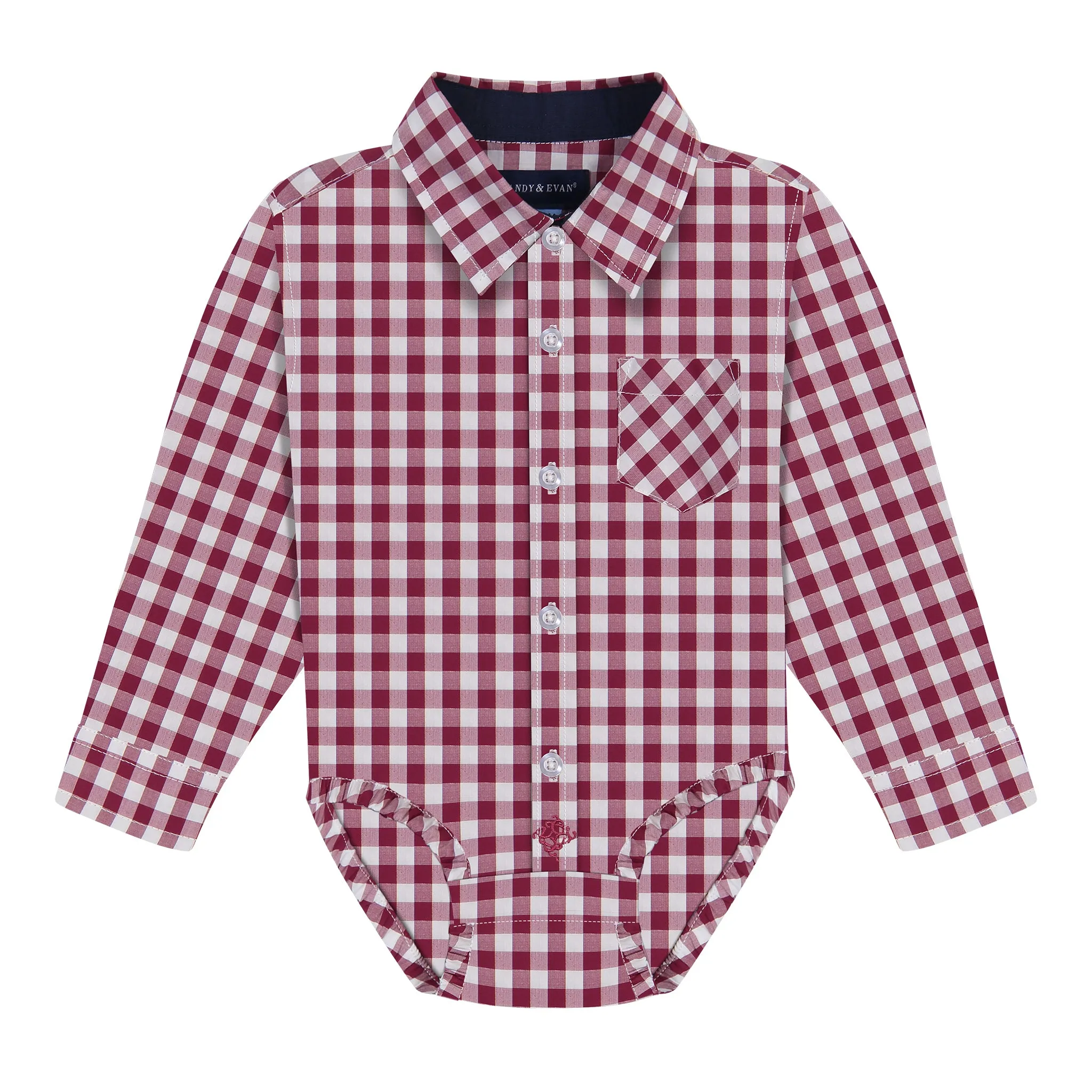 Infant Boys Gingham Button Down Shirtzie