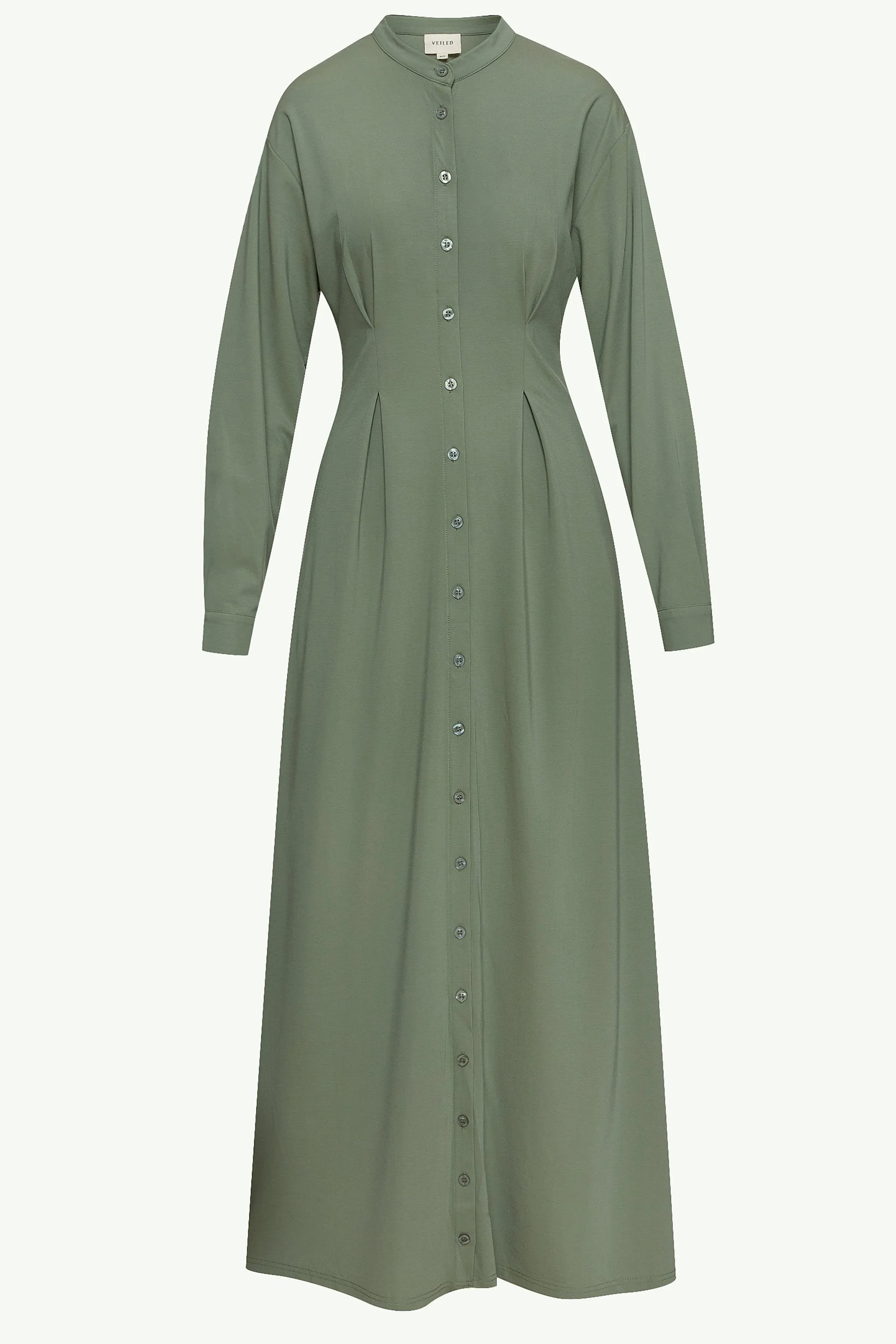 Ivy Jersey Button Down Maxi Dress - Sage