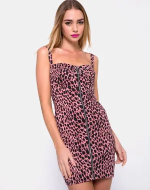 Jedden Dress in Pink Cheetah