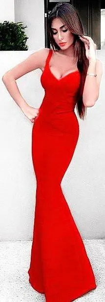 'Kaira' Bandage Maxi Dress-Red