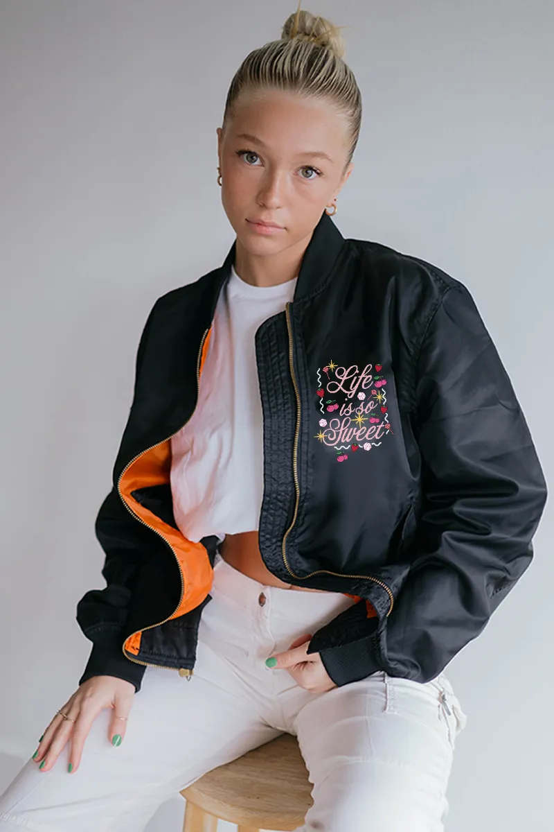 Life is So Sweet Mid-weight Bomber Jacket