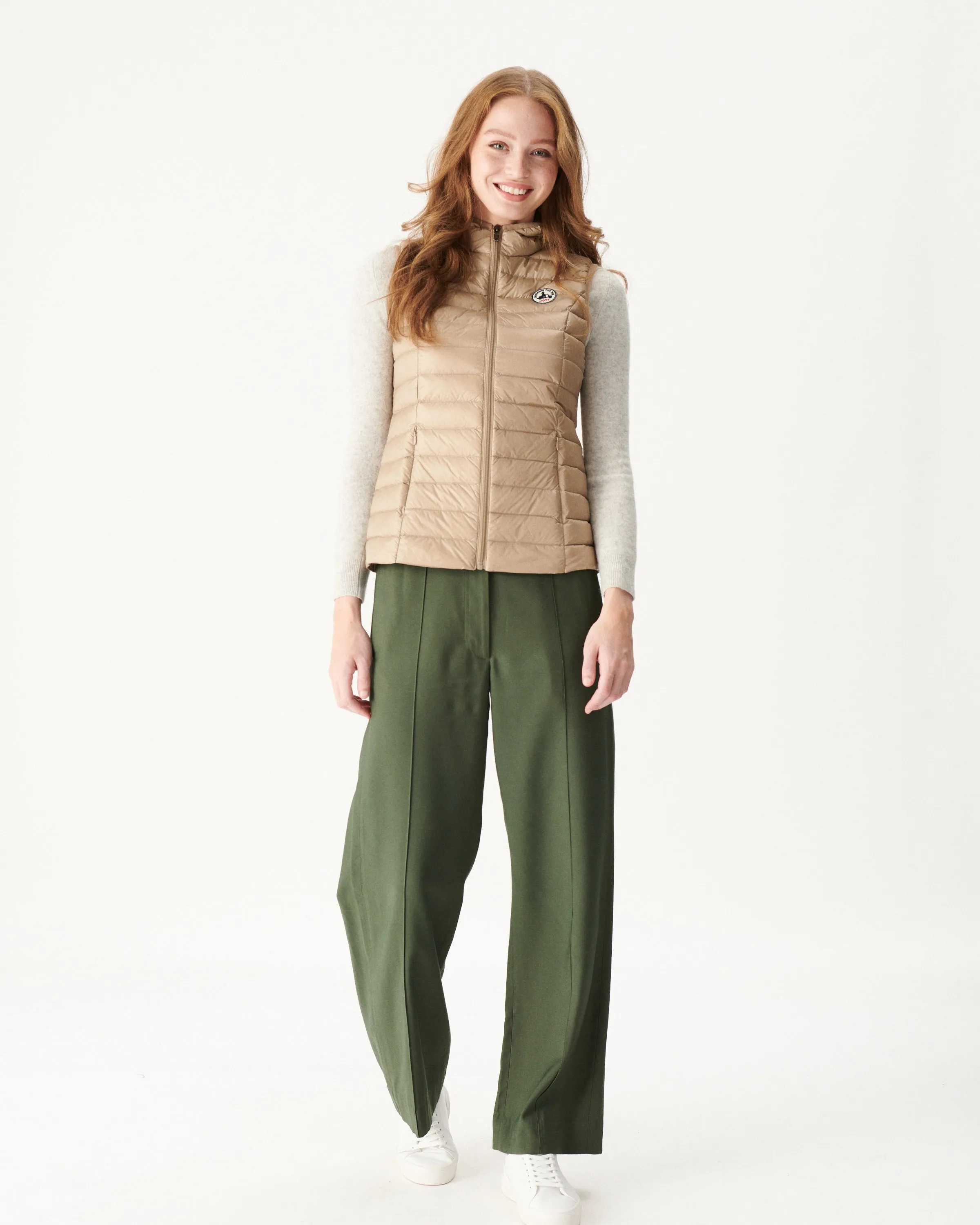 Light sleeveless down jacket Beige Mali