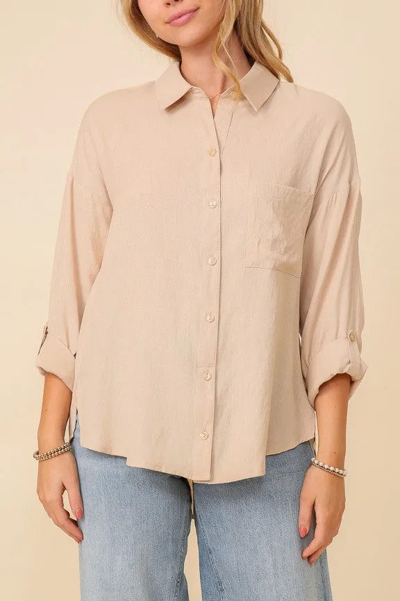 LILITH LINEN BUTTON DOWN