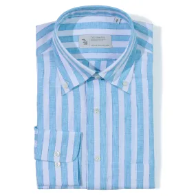 Linen Awning Stripe Button-down Shirt