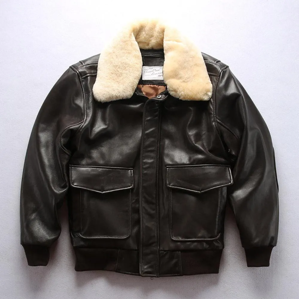 Mens G1 Sheepskin Bomber Jacket