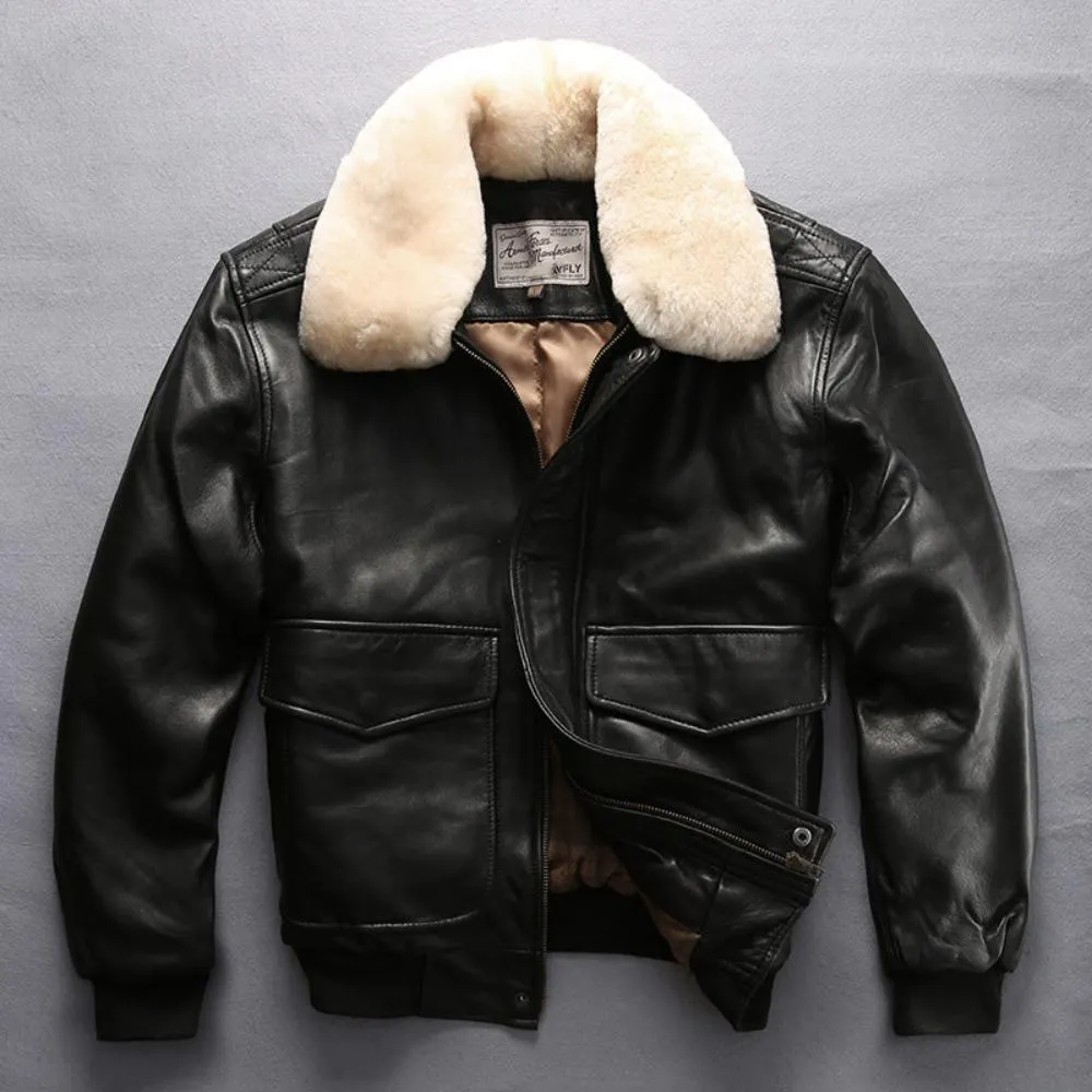 Mens G1 Sheepskin Bomber Jacket