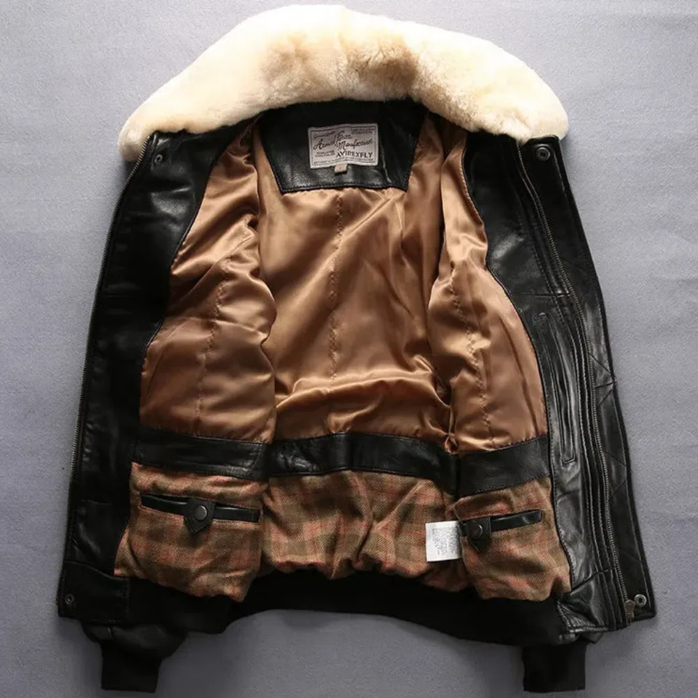 Mens G1 Sheepskin Bomber Jacket