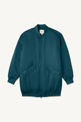 Oversized Bomber Jacket - Deep Teal