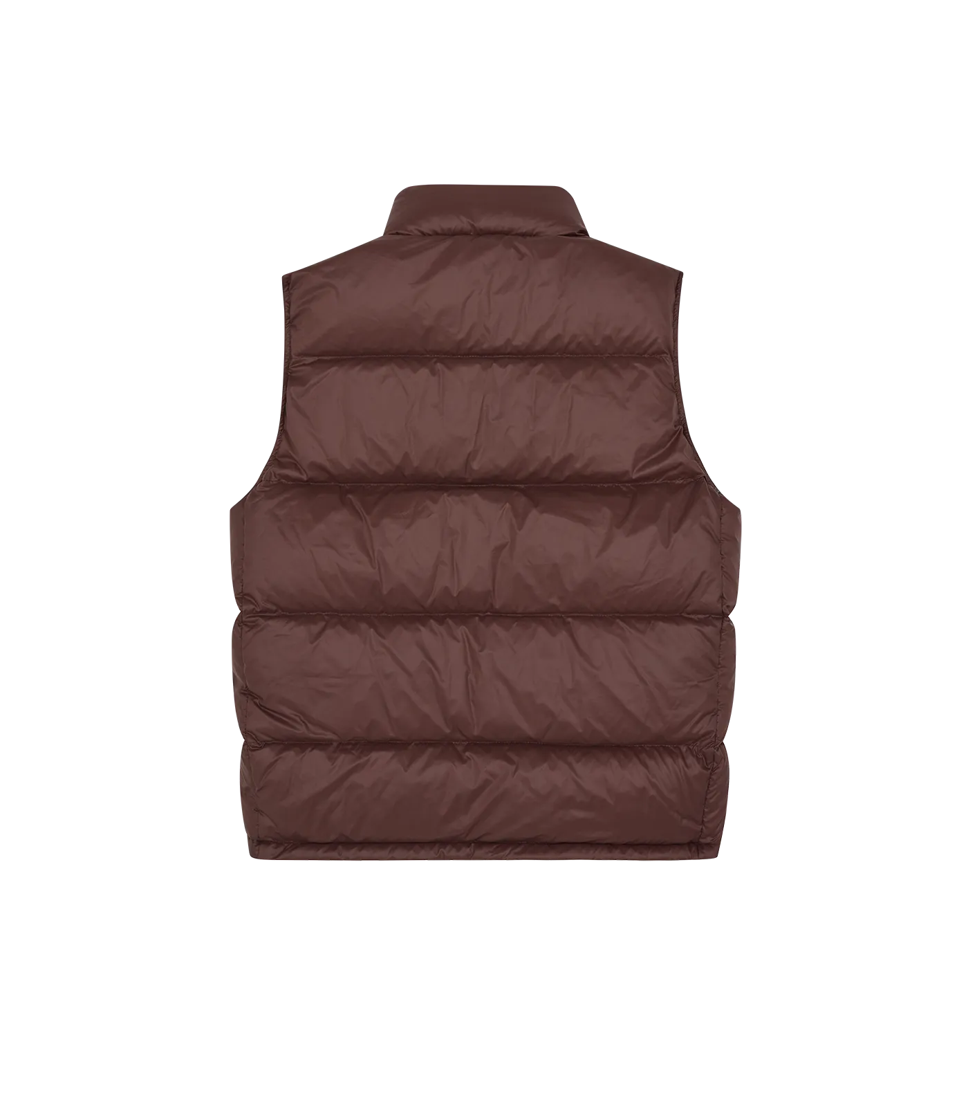 PATCHES DOWN FILLED GILET - BROWN