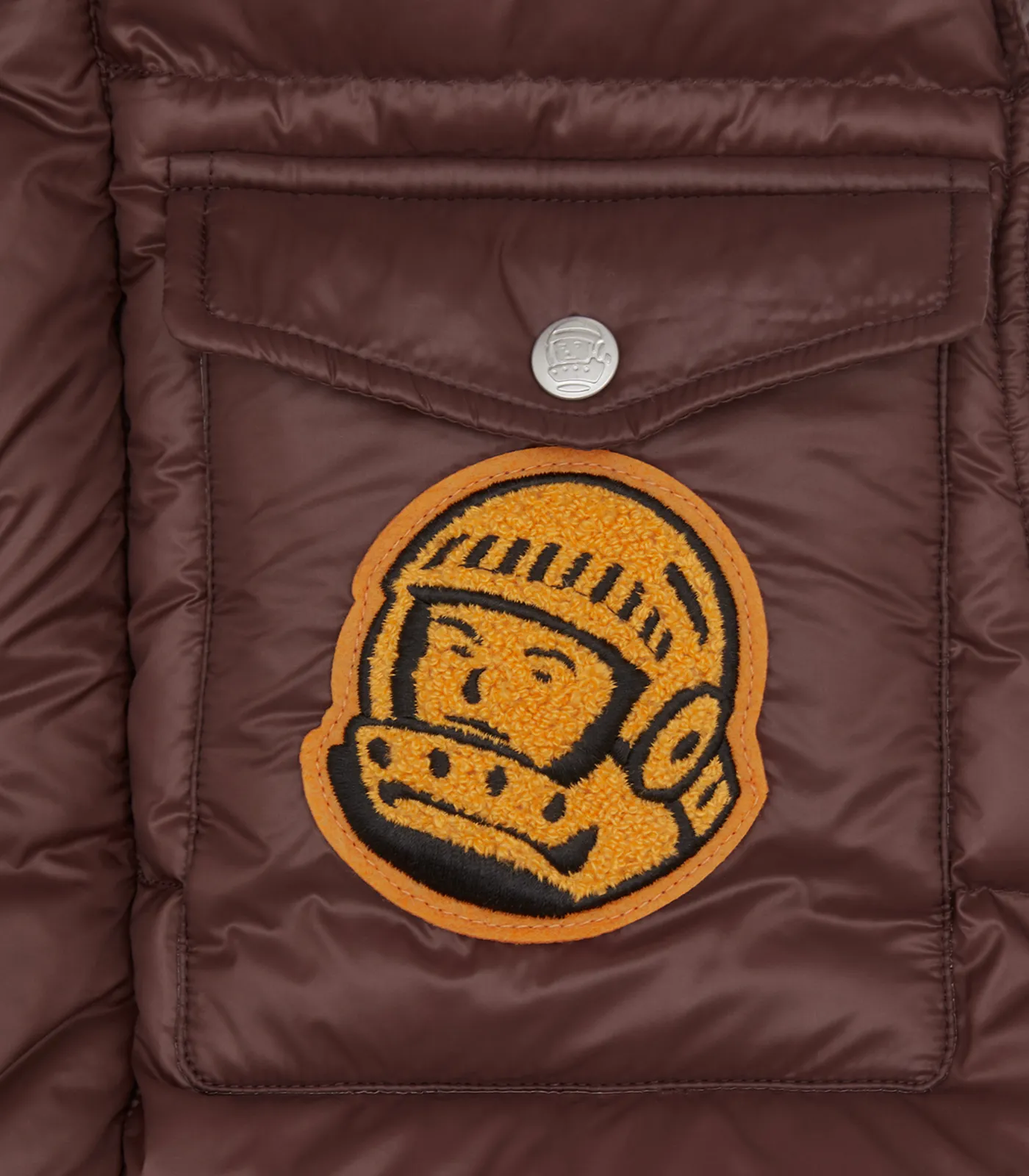 PATCHES DOWN FILLED GILET - BROWN