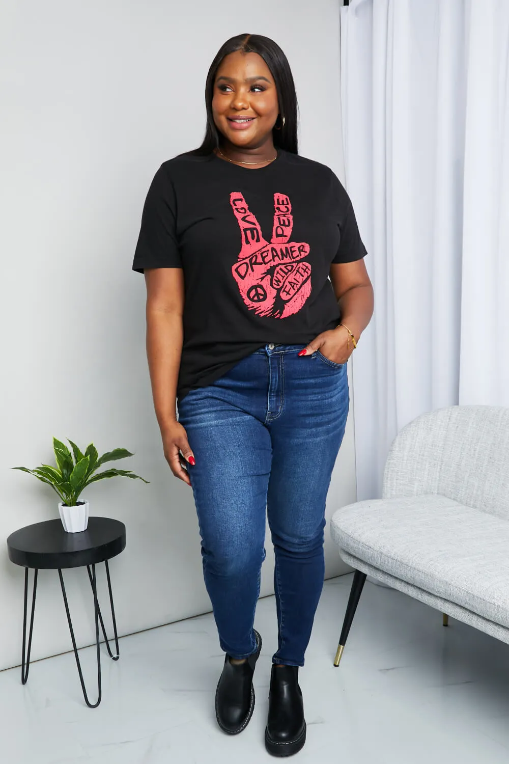 Peace Graphic Tunic T-Shirt