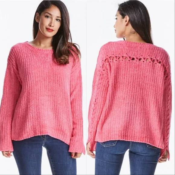 Pink Chenille Sweater