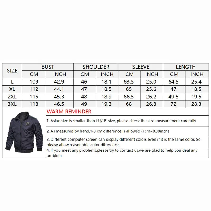 Positive And Negative double-sided wearing Men's Bomber Jacket