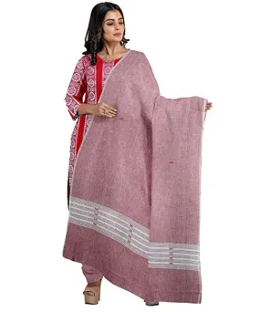 Red handwoven cotton nuapatna dress material