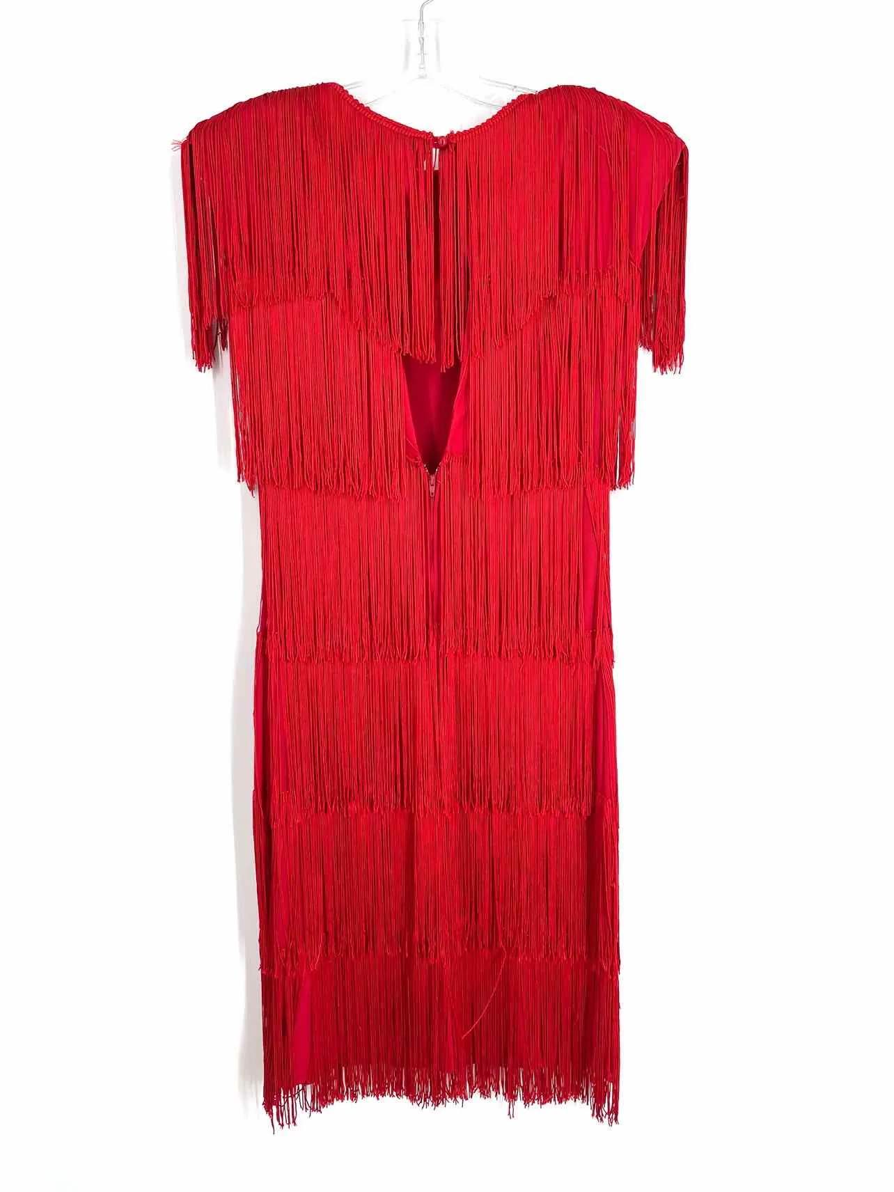 Size 6 Red Fringe Vintage Dress