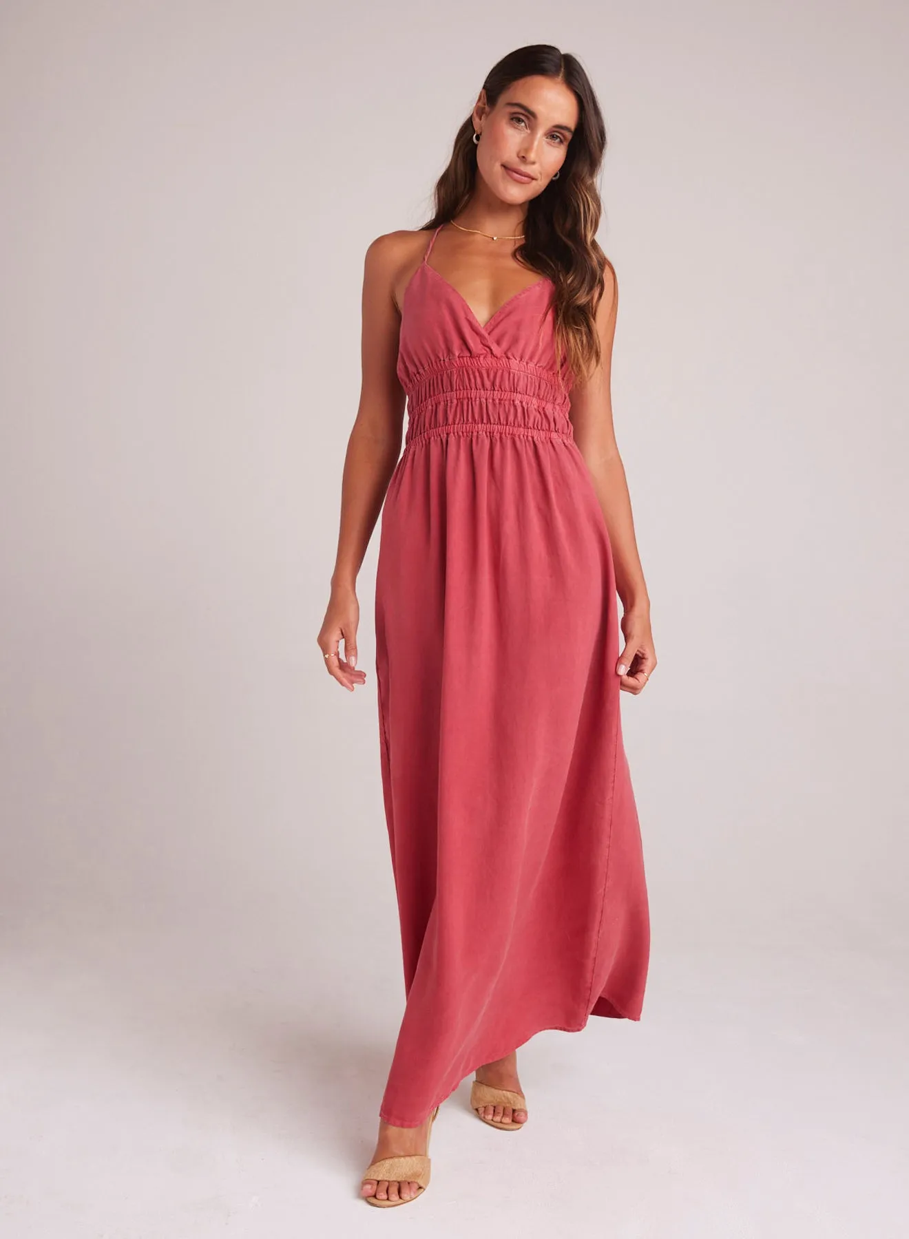 Smocked Cami Maxi Dress - Riviera Red