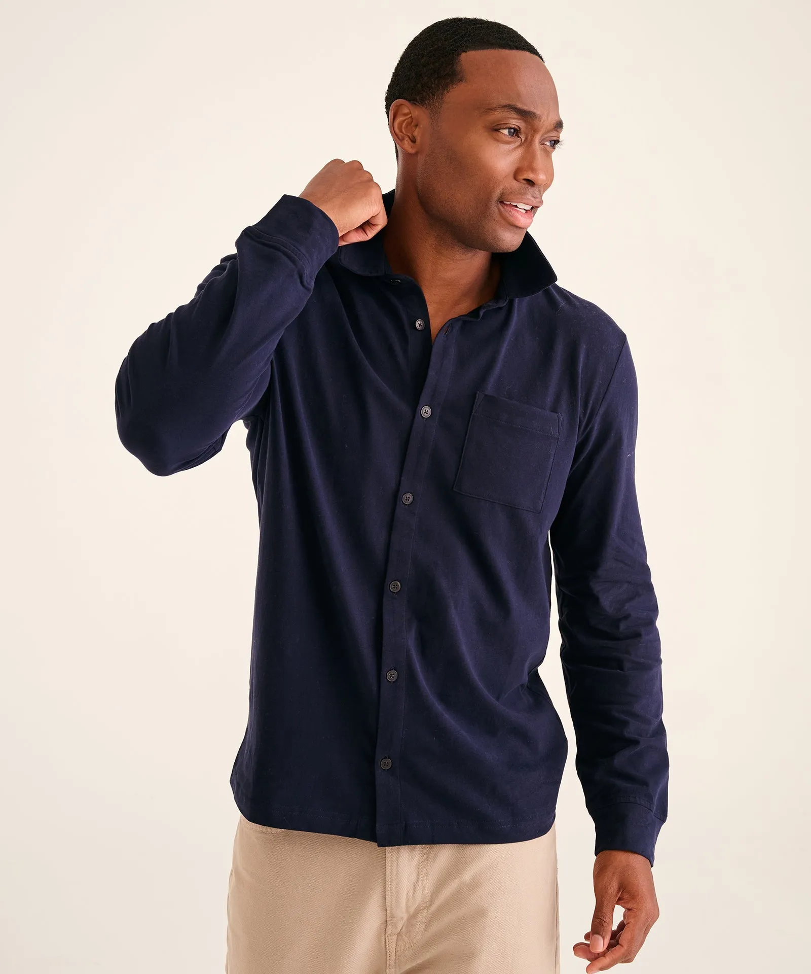 The Long Sleeve Button Down Tee