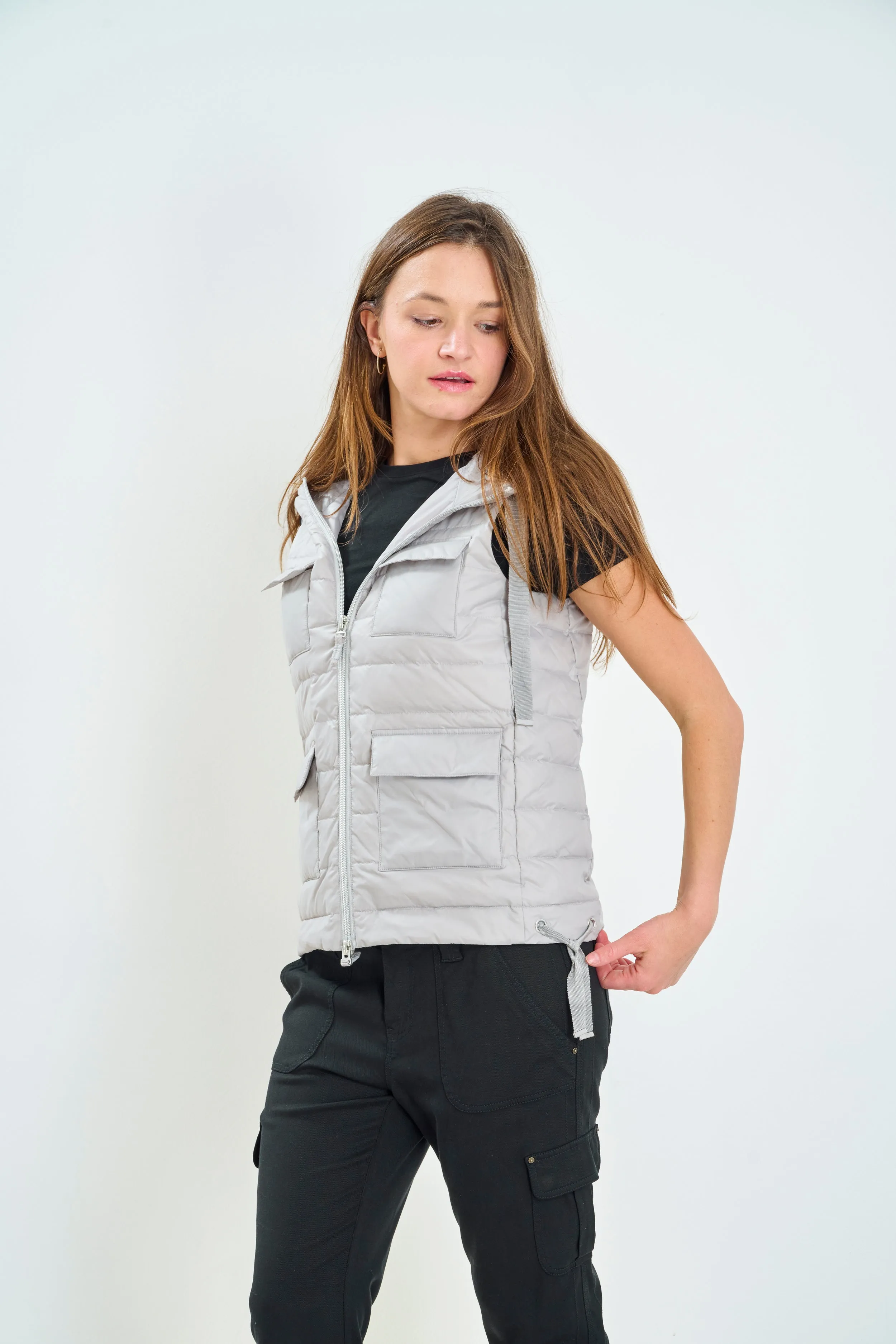 Utility Hooded Down Vest