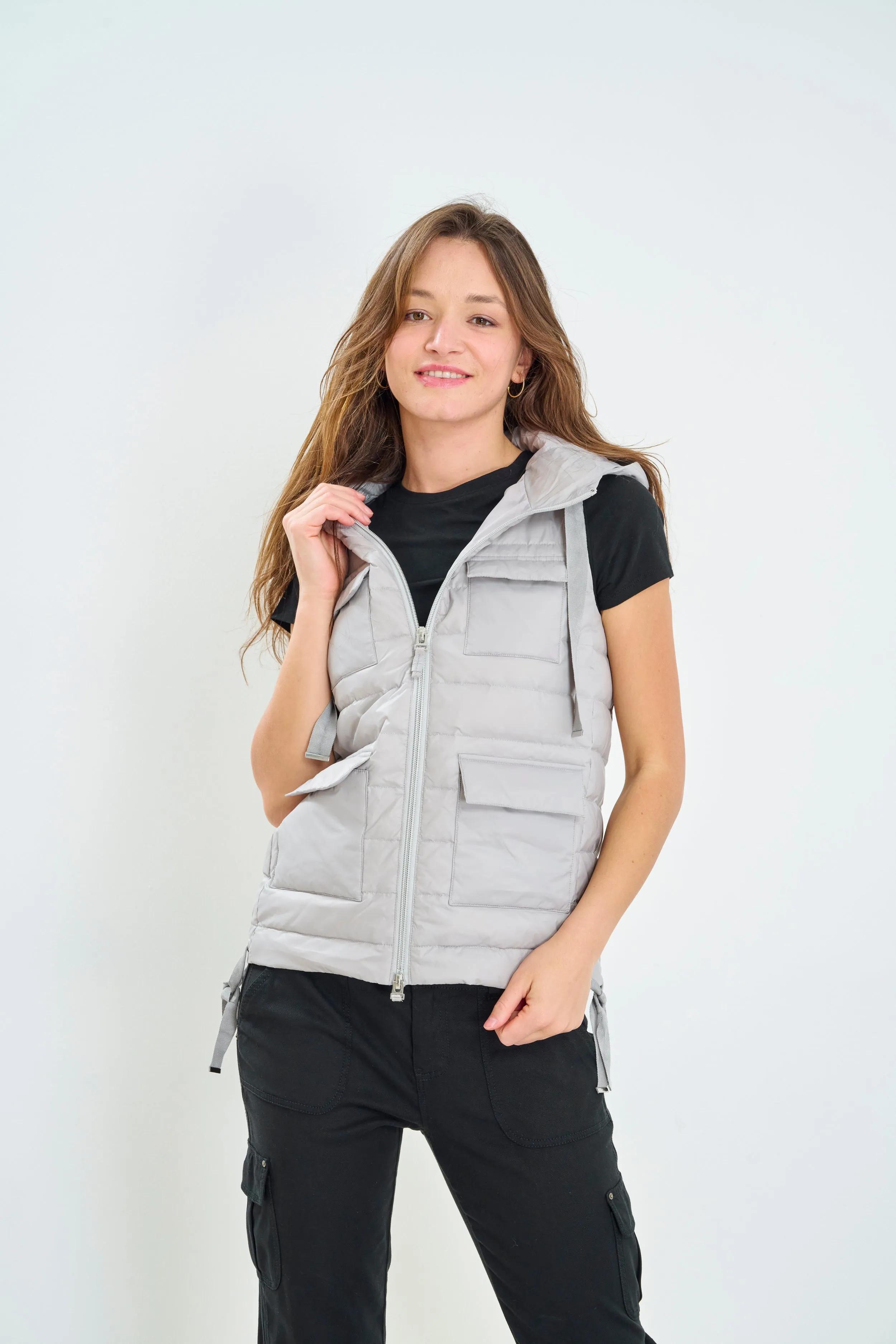 Utility Hooded Down Vest