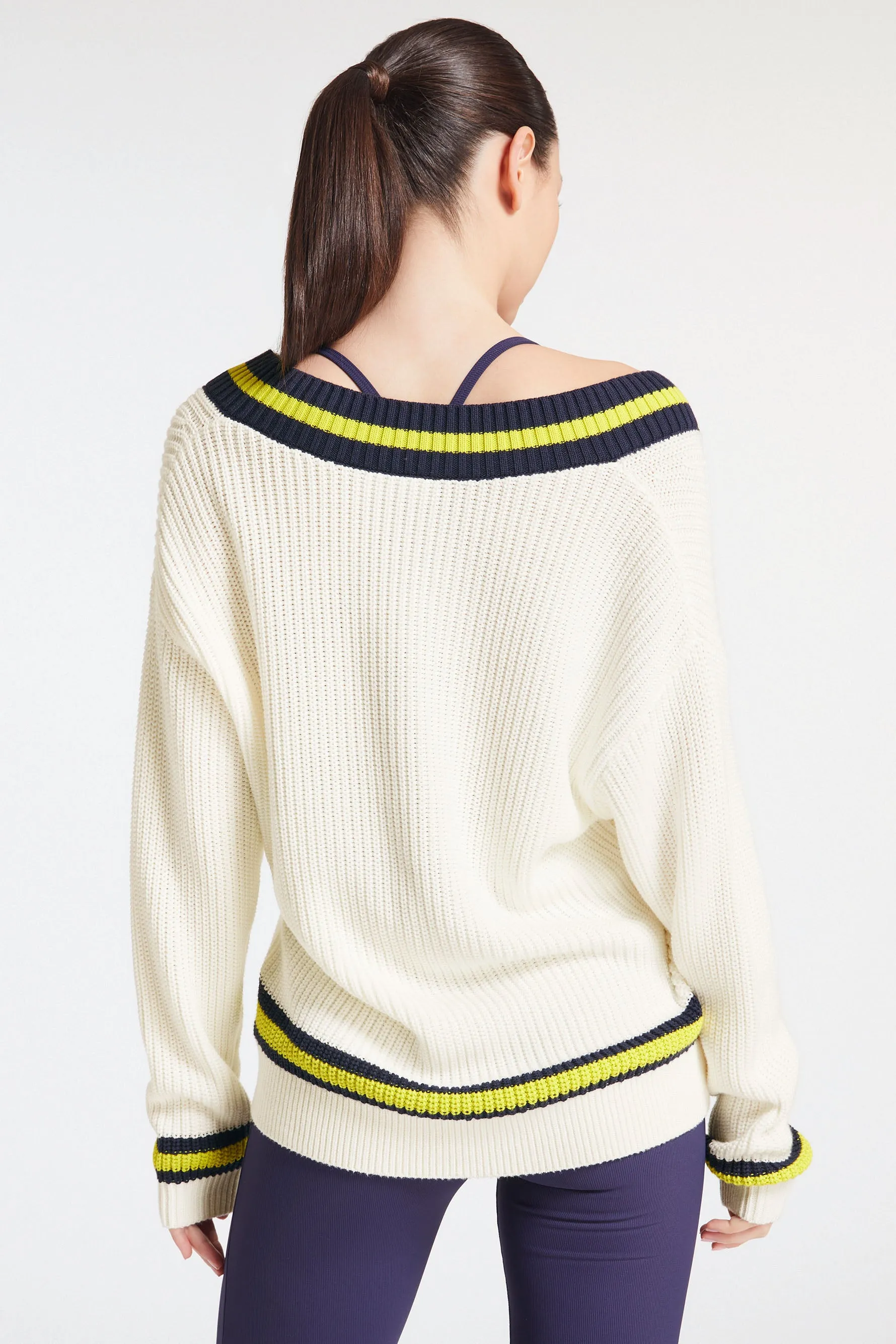 Varsity Josie Sweater - Bone