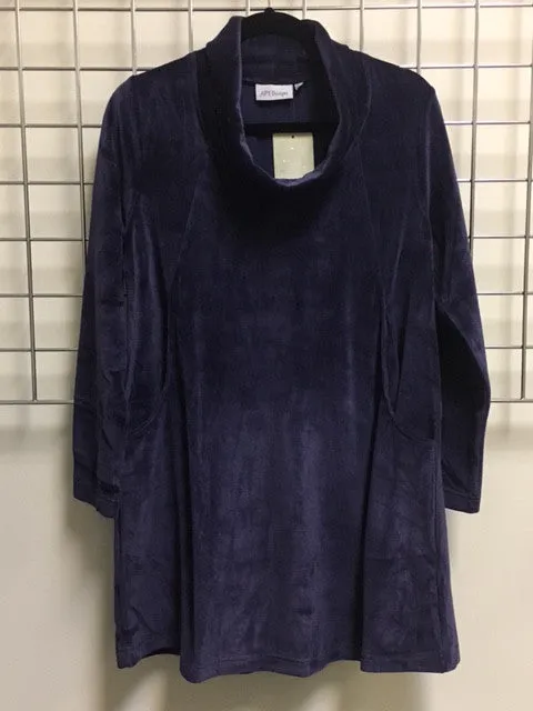 Velour Cowlneck Tunic