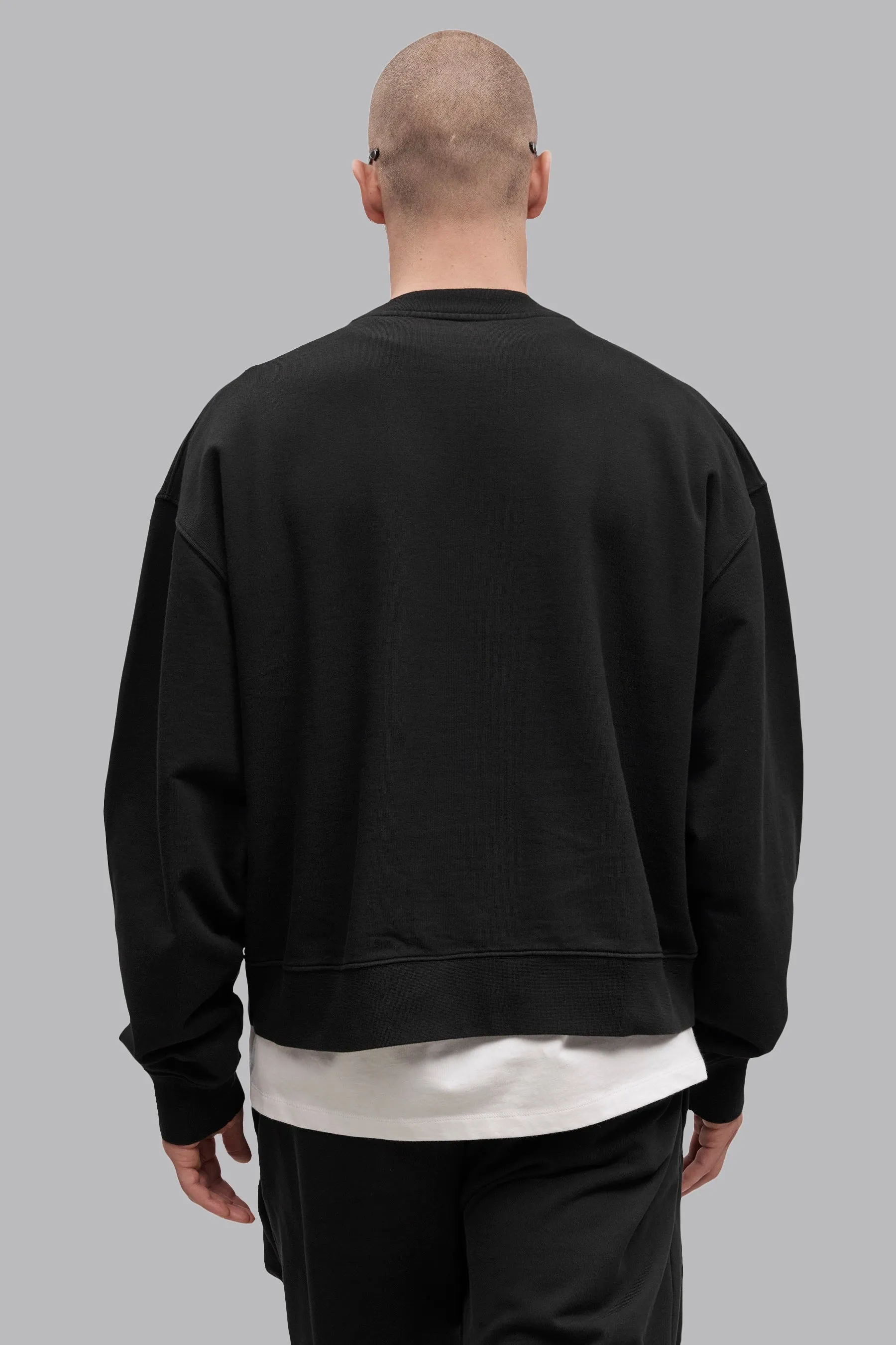 V_LYFE420 BOXY SWEATER - Black