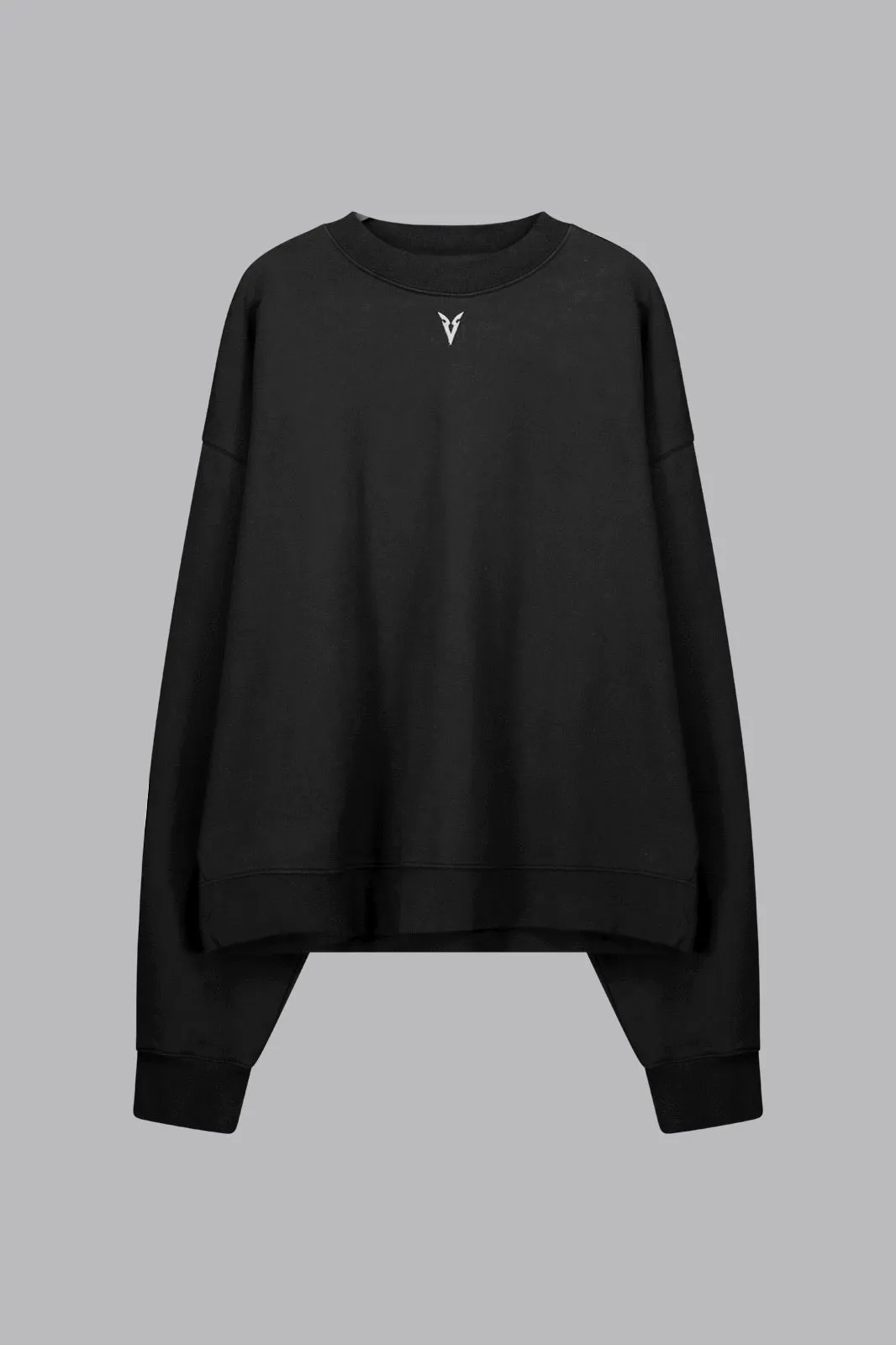 V_LYFE420 BOXY SWEATER - Black