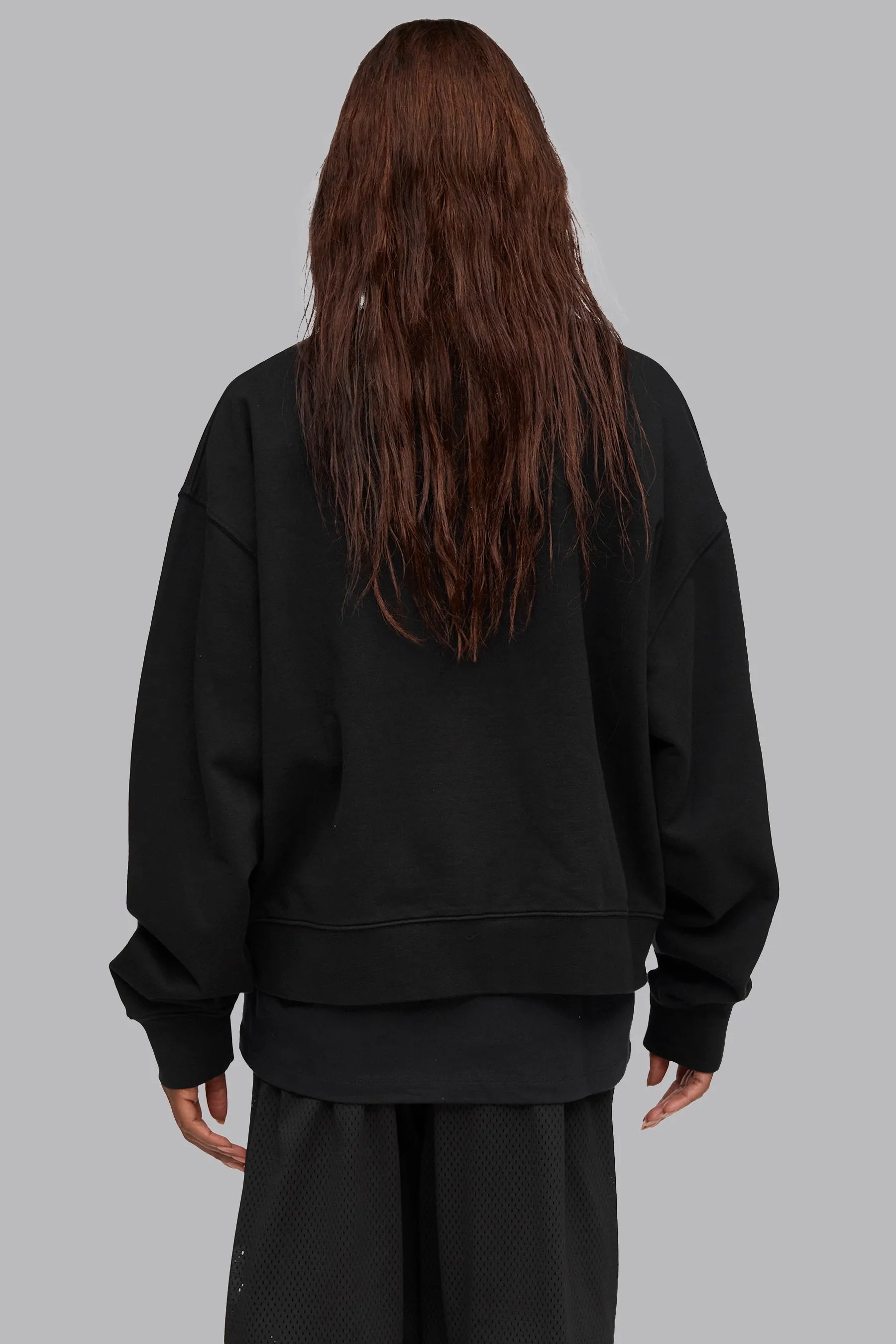 V_LYFE420 BOXY SWEATER - Black