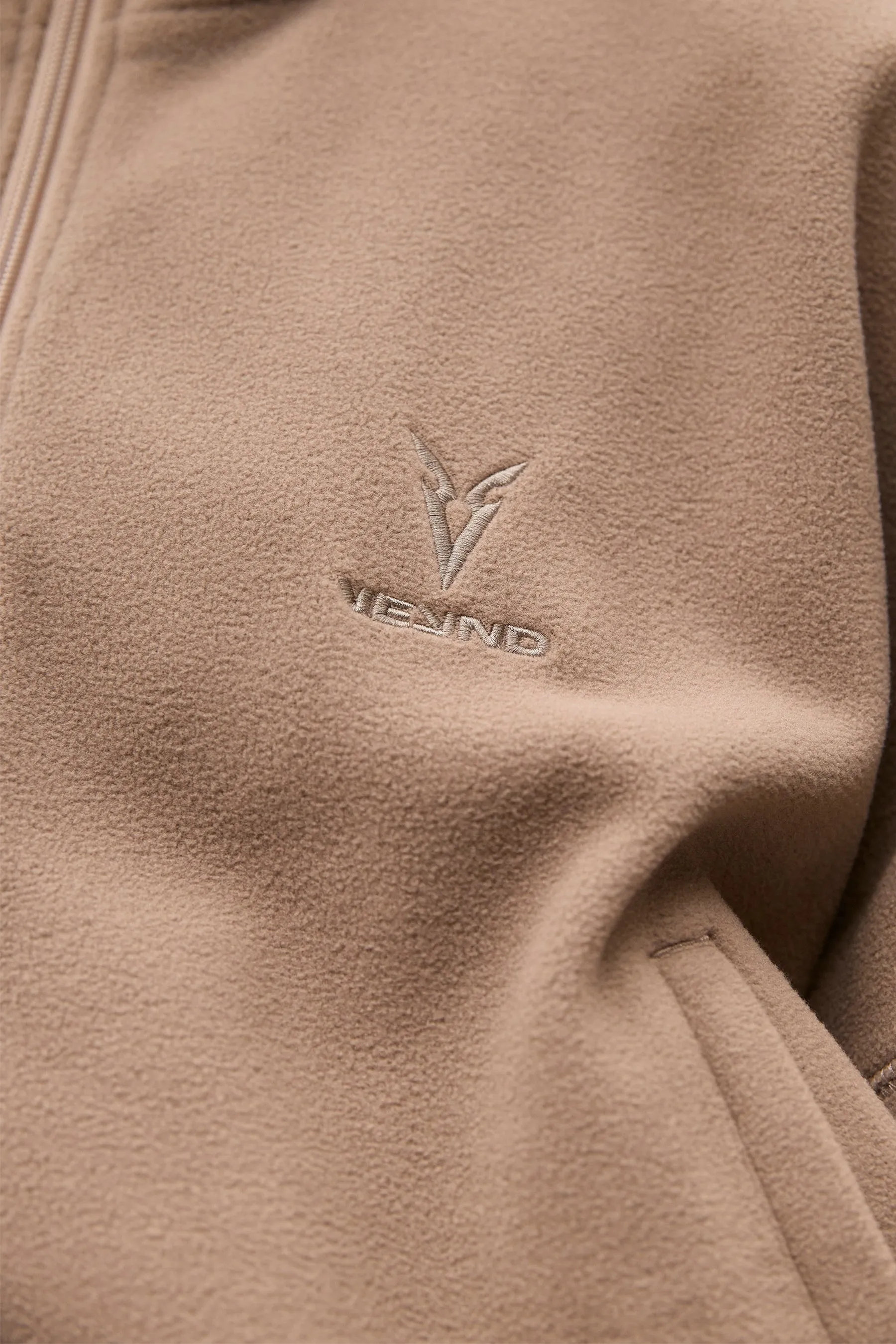 V_POLAR BOXY BOMBER JACKET - Tan