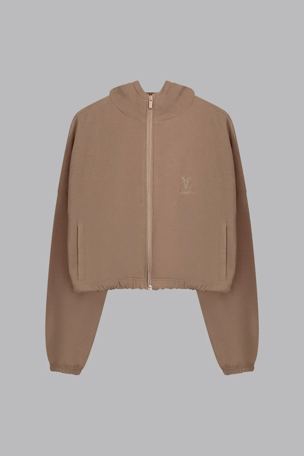 V_POLAR BOXY BOMBER JACKET - Tan